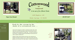 Desktop Screenshot of cottonwoodrvcolorado.com