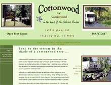 Tablet Screenshot of cottonwoodrvcolorado.com